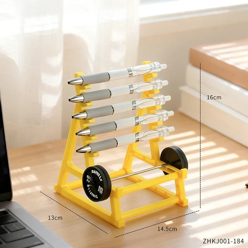 Barbell Pen Holder, Iron, Multiple Designs