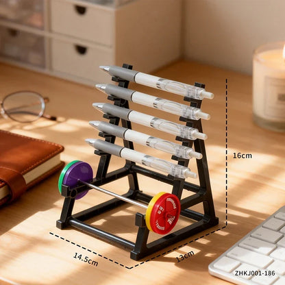 Barbell Pen Holder, Iron, Multiple Designs