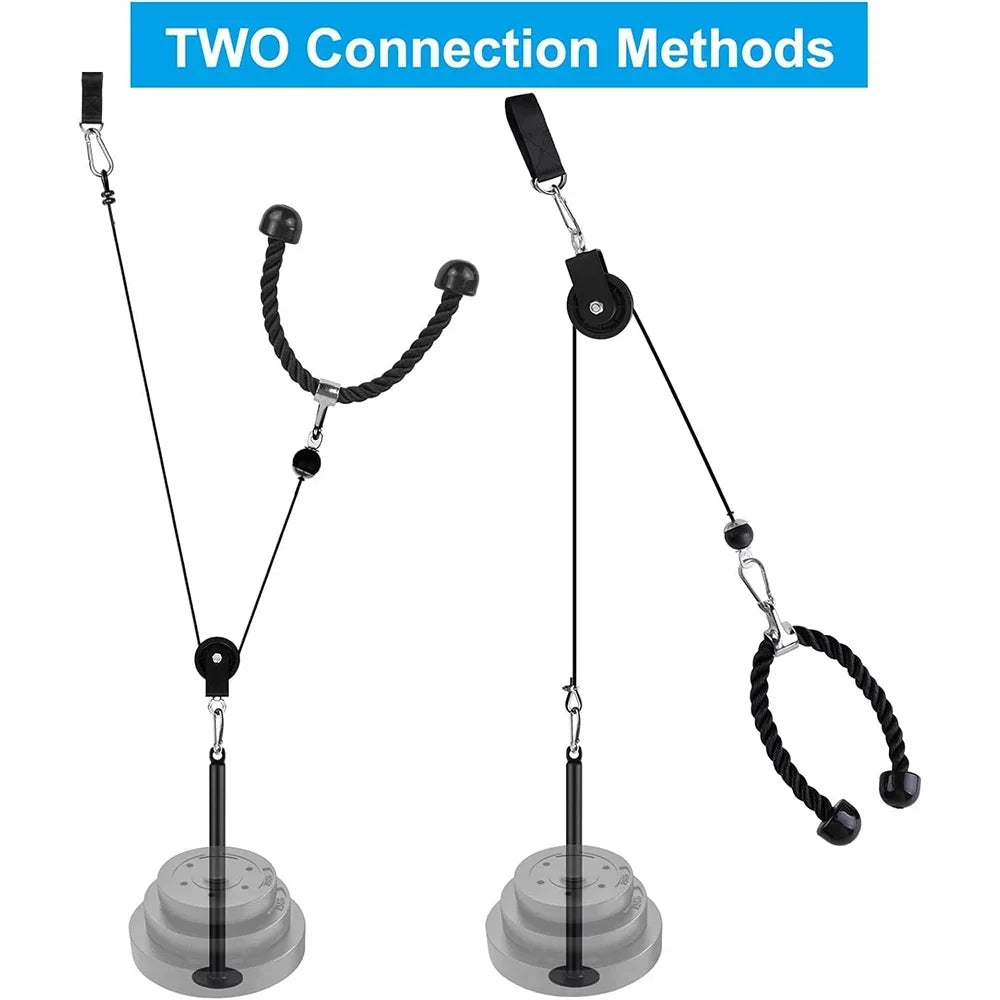 Cable Pulley System with Rubber Handles