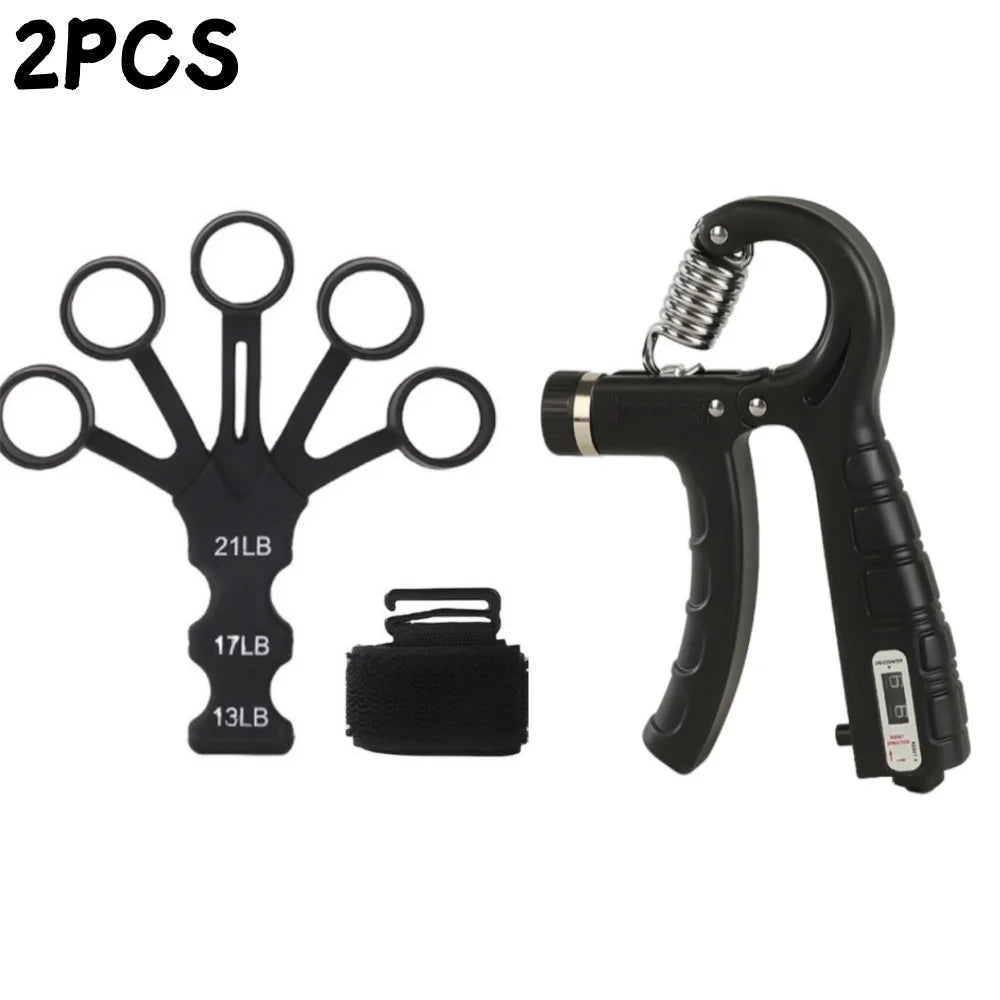 Counting Grip Strengthener with Adjustable Resistance