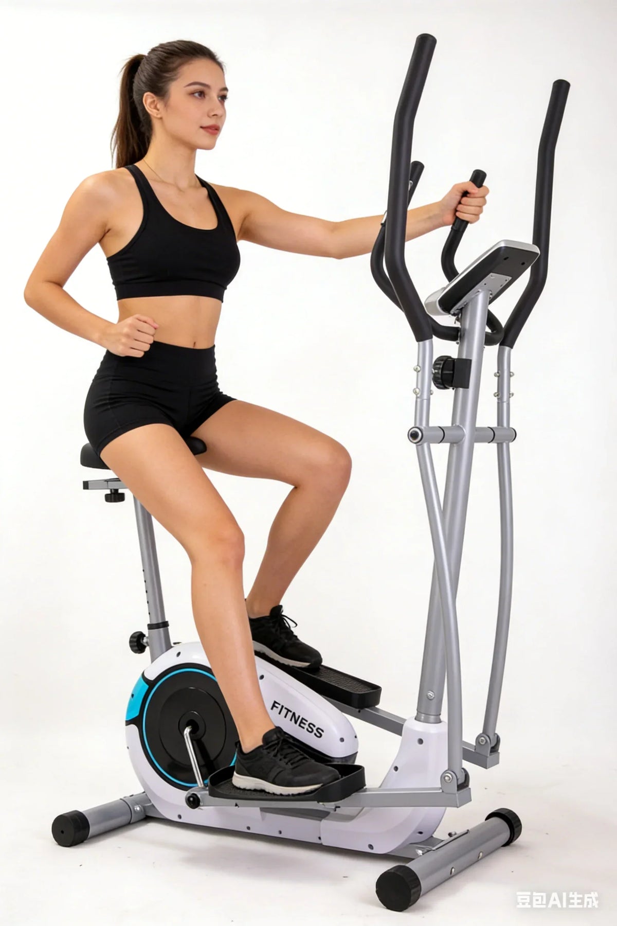 Magnetic Elliptical Trainer with LCD Console, 6 kg Flywheel