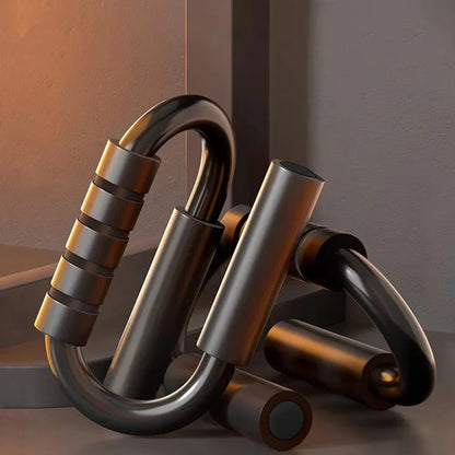 S-Shaped Steel Push-Up Bars with Foam Grips