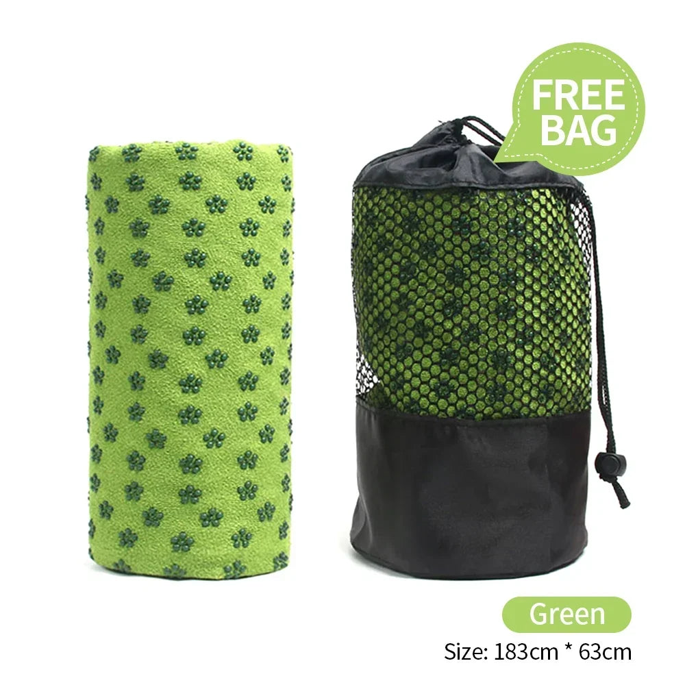 Cotton Yoga Mat Towel, 183 x 63 cm, Five Colours