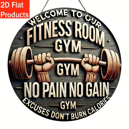 Wooden Gym Wall Plaque, Two Sizes