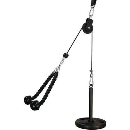 Cable Pulley System with Rubber Handles