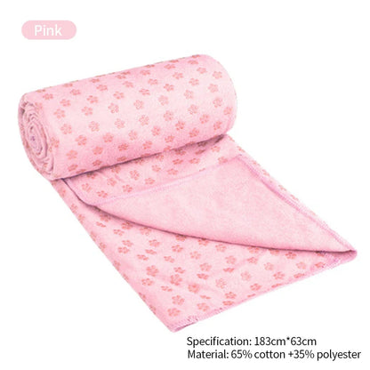 Cotton Yoga Mat Towel, 183 x 63 cm, Five Colours