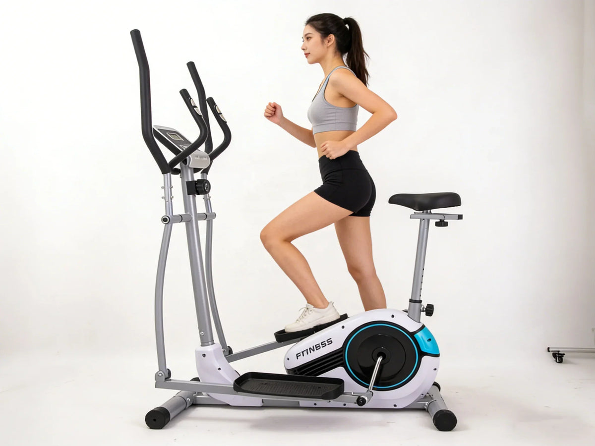 Magnetic Elliptical Trainer with LCD Console, 6 kg Flywheel