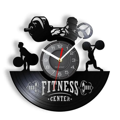 Vinyl Record Gym Wall Clock, 30 cm, Eight Designs