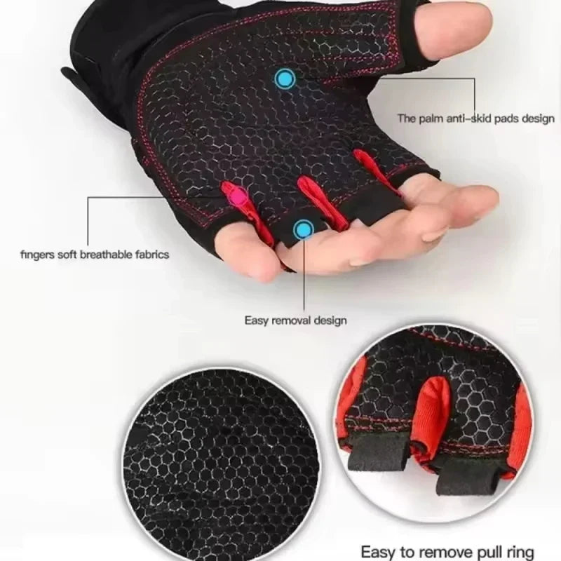 Weight Lifting Gloves with Wrist Support, Sizes M to XL