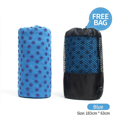 Cotton Yoga Mat Towel, 183 x 63 cm, Five Colours