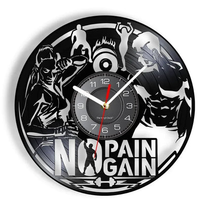 Vinyl Record Gym Wall Clock, 30 cm, Eight Designs