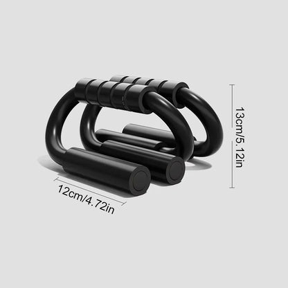 S-Shaped Steel Push-Up Bars with Foam Grips