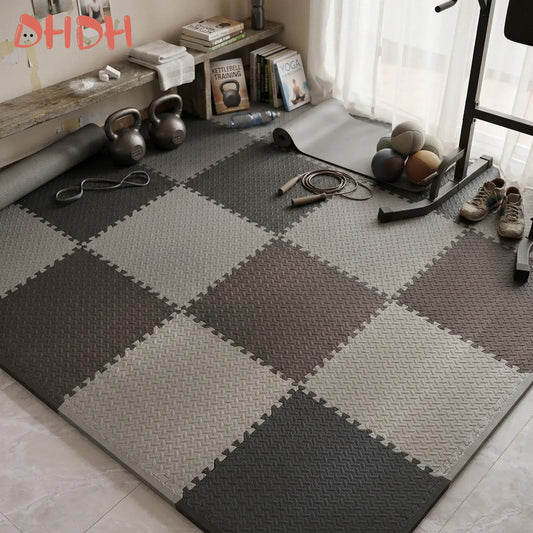 Interlocking Rubber Gym Floor Tiles, 10 mm, 12 to 20 Pack