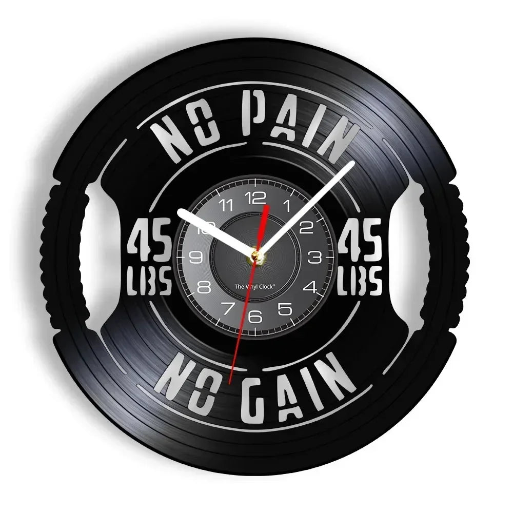 Vinyl Record Gym Wall Clock, 30 cm, Eight Designs