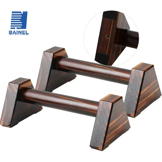 Wooden Push-Up Bars with Anti-Slip Base, 25 or 50 cm