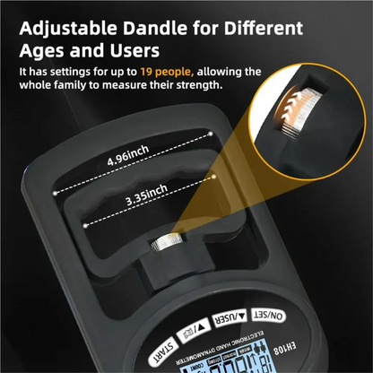 Digital Hand Dynamometer, 265 lb / 120 kg