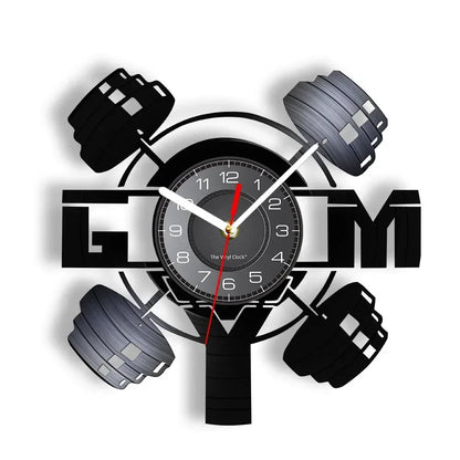 Vinyl Record Gym Wall Clock, 30 cm, Eight Designs