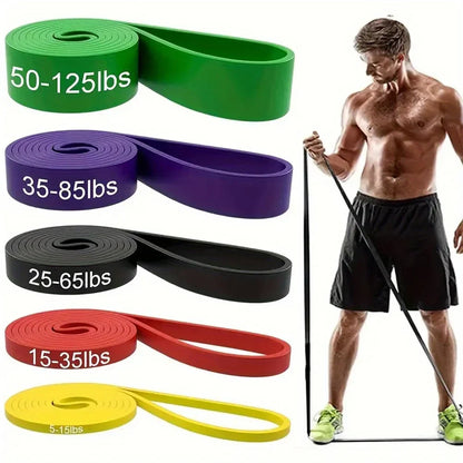 Resistance Band Set, 5 to 125 lb, Five Levels