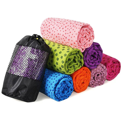 Cotton Yoga Mat Towel, 183 x 63 cm, Five Colours