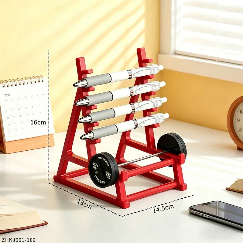 Barbell Pen Holder, Iron, Multiple Designs