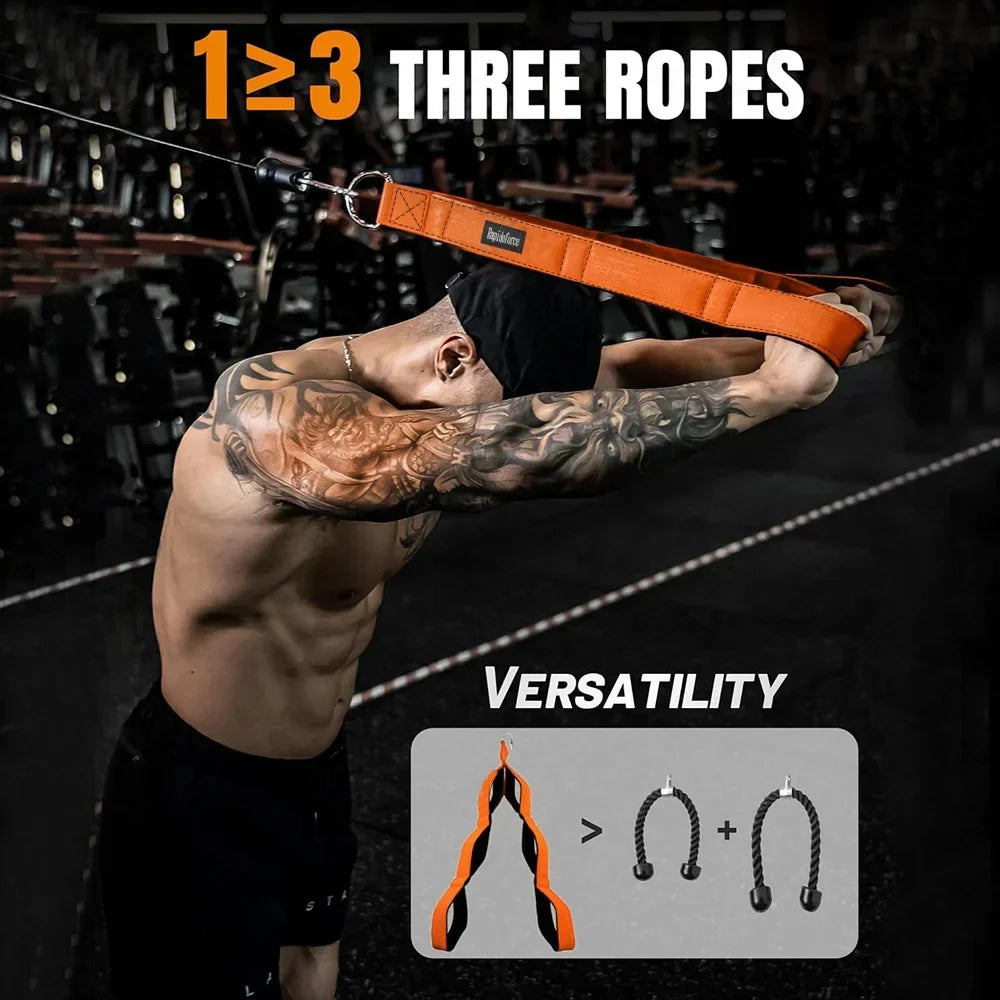 Triceps Rope Cable Attachment, Orange