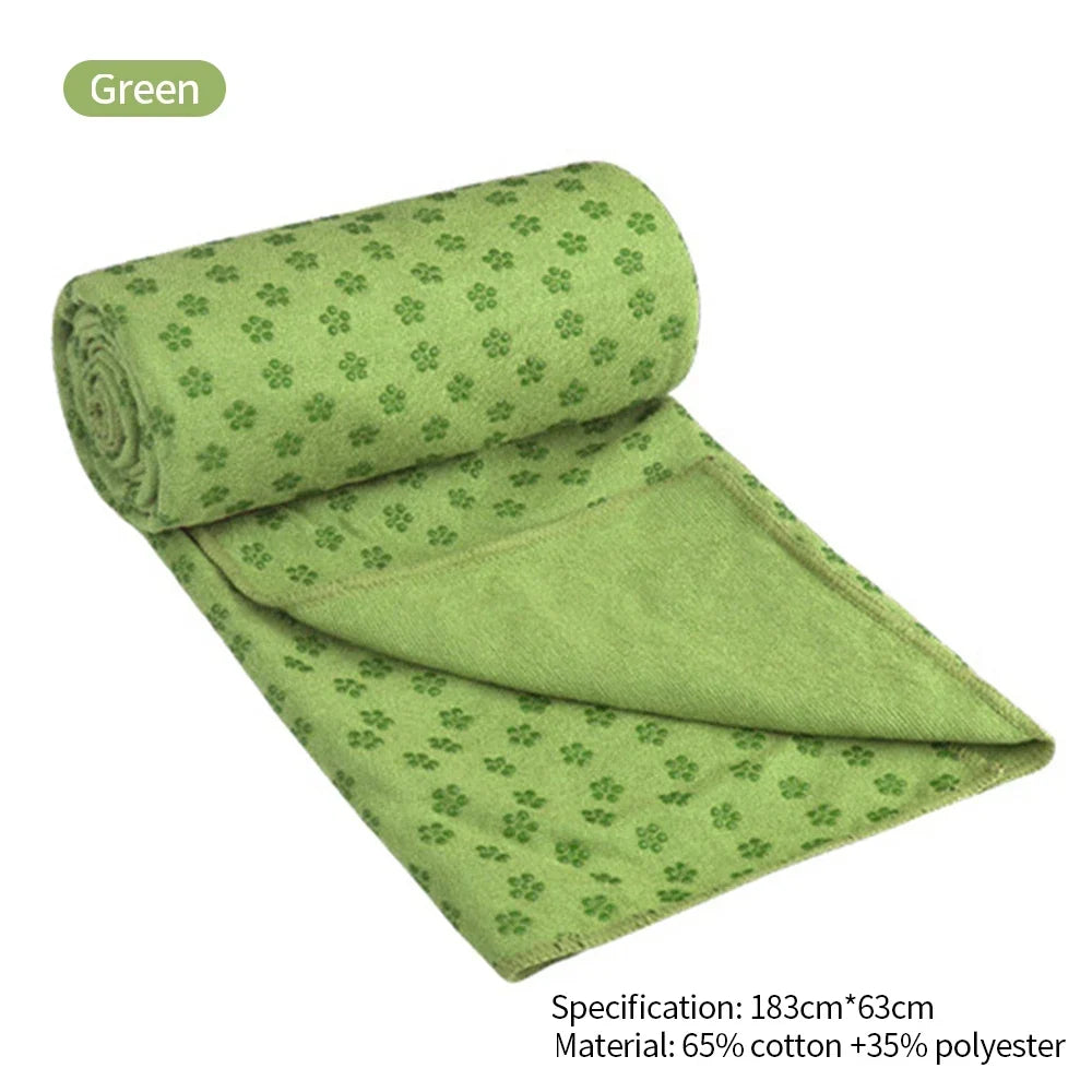 Cotton Yoga Mat Towel, 183 x 63 cm, Five Colours